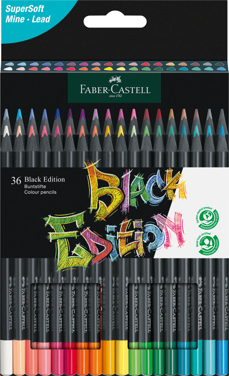 CREIOANE COLORATE 36 CULORI BLACK EDITION FABER-CASTELL CREIOANE COLORATE 36 CULORI BLACK EDITION FABER-CASTELL